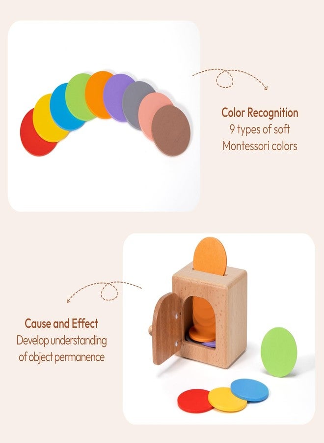 Woodtoe Montessori Coin Box for Toddlers, Montessori Toys for 1 2 3 Year Old, Fine Motor Skills Toys, Wooden Sensory Toy, Object Permanence Educational Toy, 1st One First Birthday Gift for Boys Girls - Image 4